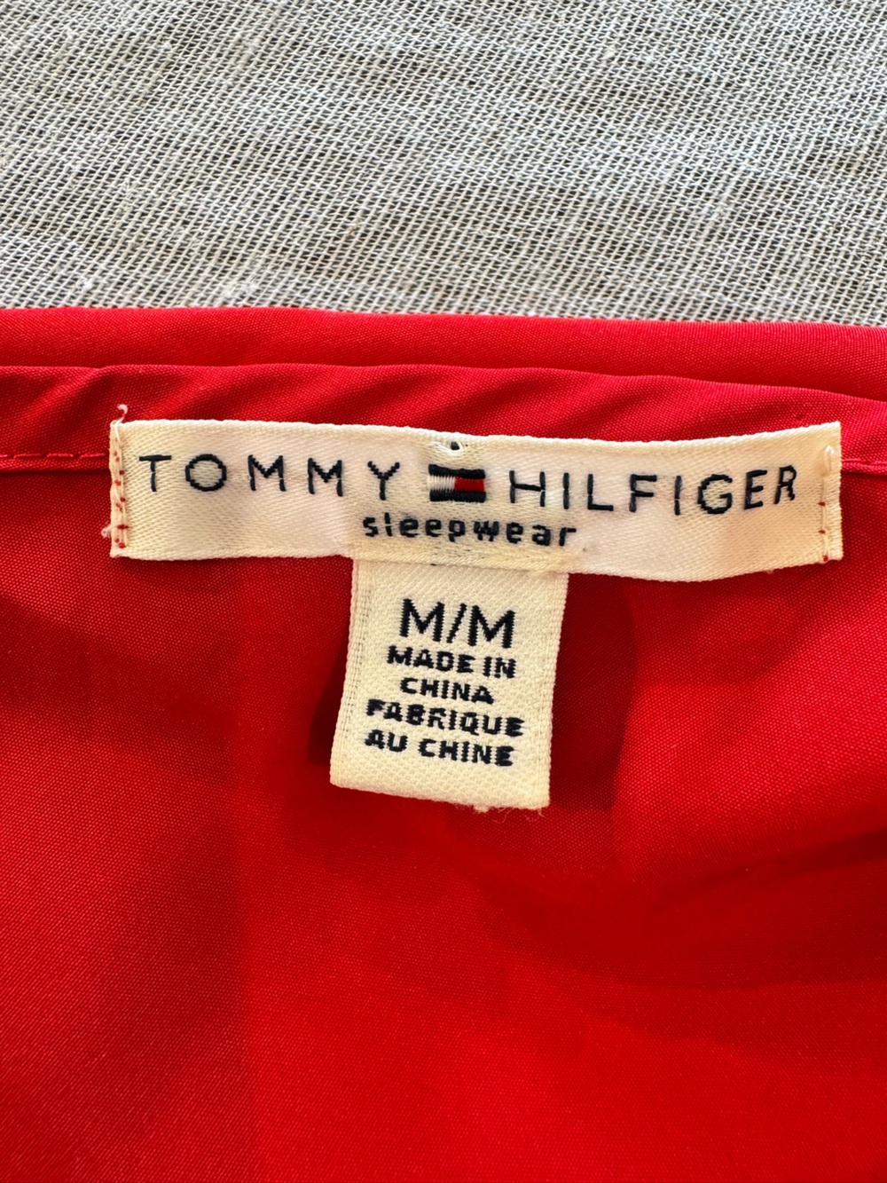 Tommy Hilfiger Red Slip Chemise with Striped Trim Size M Preppy Summer - Picture 6 of 8